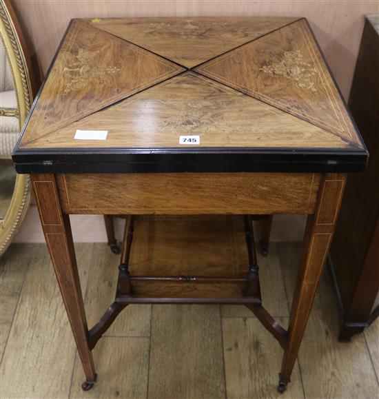 An envelope card table, W.56cm
